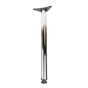 710mm Chrome Tubular Table Leg - Single