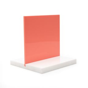 3mm Pastel Coral Candy Acrylic Sheet A6 - 10 Pack