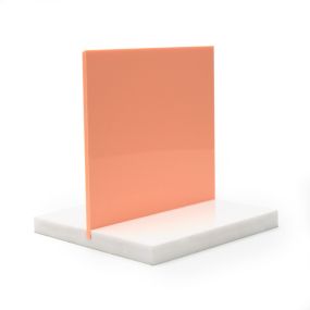 5mm Pastel Orange Fizz Acrylic Sheet A6 - 10 Pack