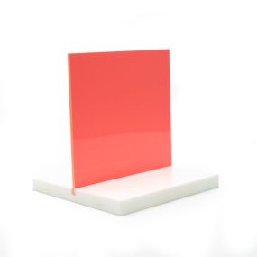 5mm Pastel Raspberry Sherbet Acrylic Sheet 100x100mm - 10 Pack