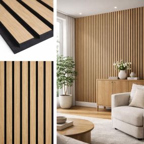 Oak Slat Wall Panels