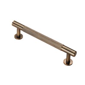Antique Brass Knurled Pull Handle 160mm Centres