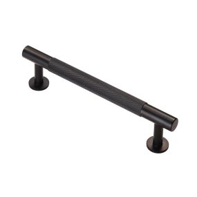 Matt Black Knurled Pull Handle 160mm Centres