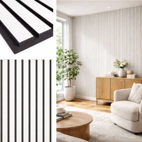 White Slat Wall Panels