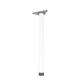 710mm White Tubular Table Leg - Single