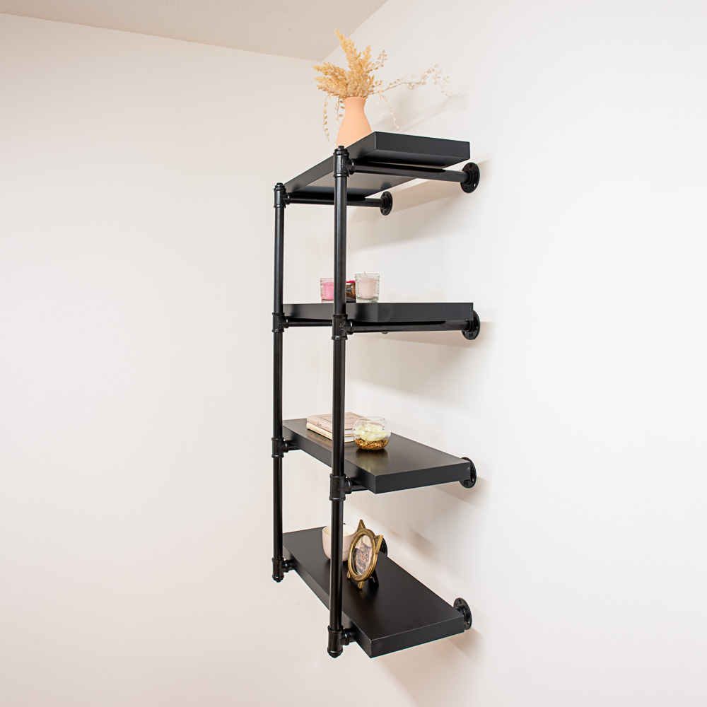 Pvc Pipe Bookshelf 4 Shelves Multipurpose Plastic Rack( Heavy PVC Pipe