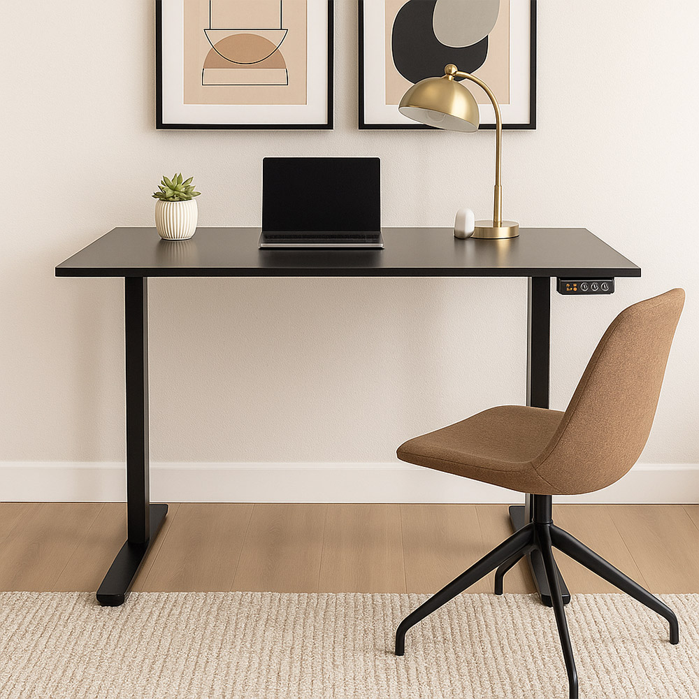 Black Desk with Black Standing Legs