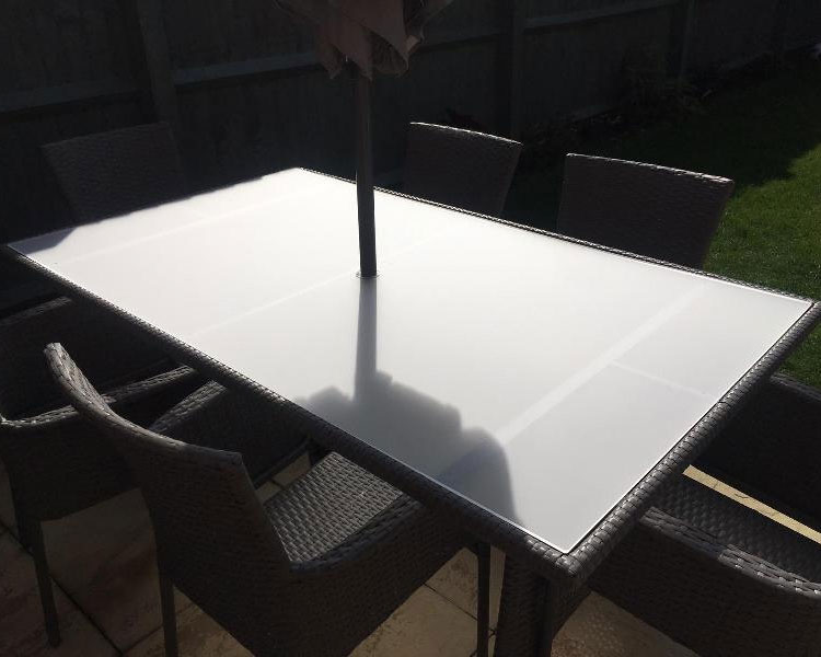 Garden with clear table
