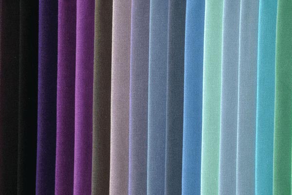 Colour swatches ranging from purple to dark green