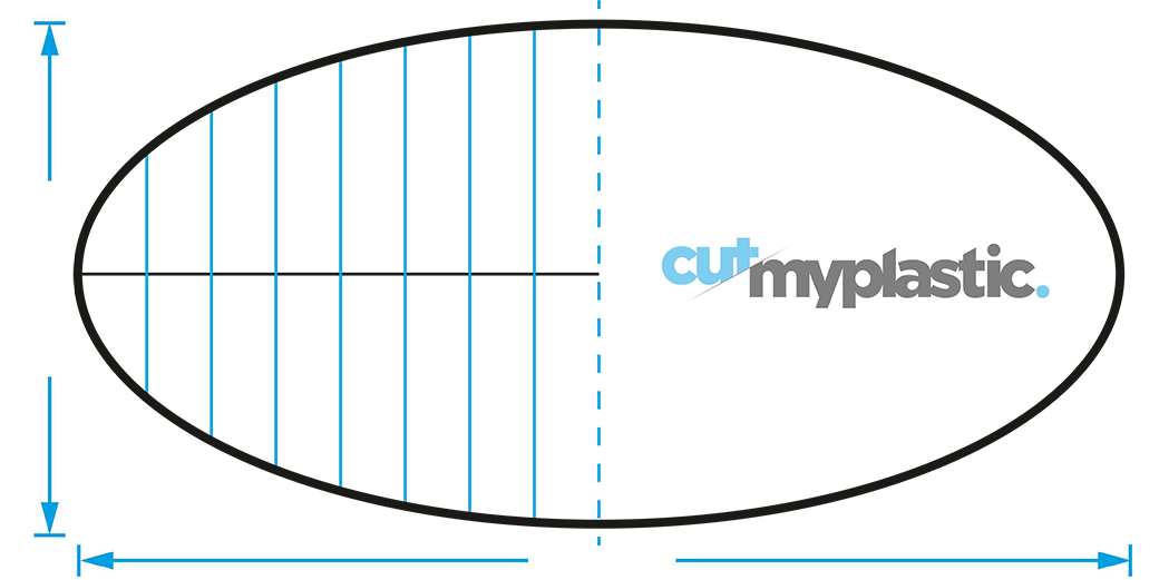 Splashback Template Oval Shape