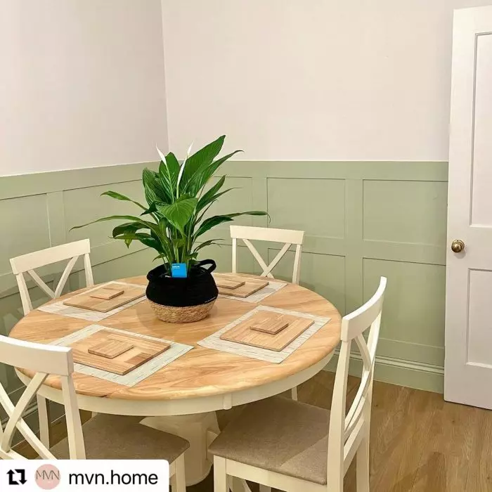 Half Height Shaker Wall Panelling Green Dingin Room