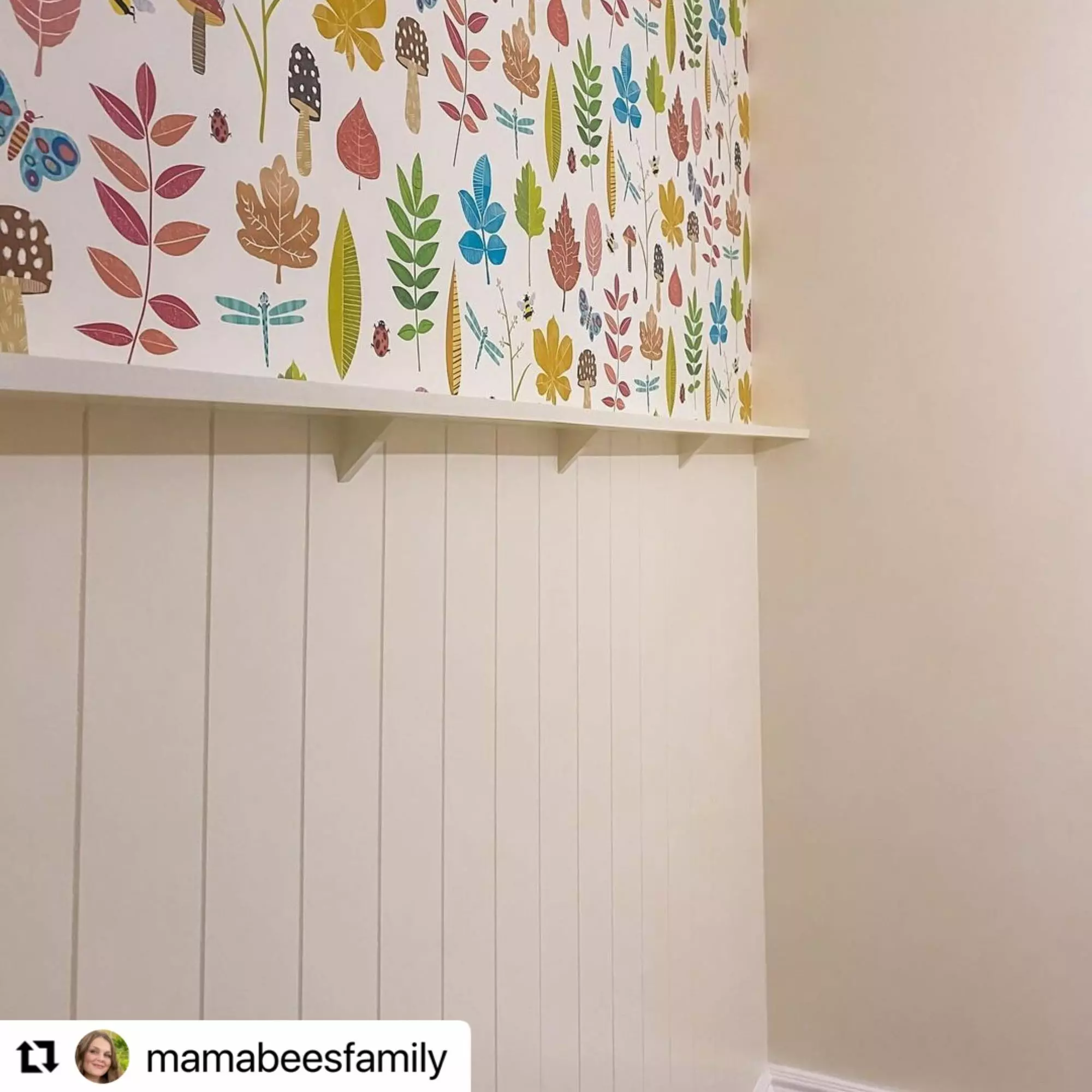 Half Height Wainscot cream tongue and groove panelling
