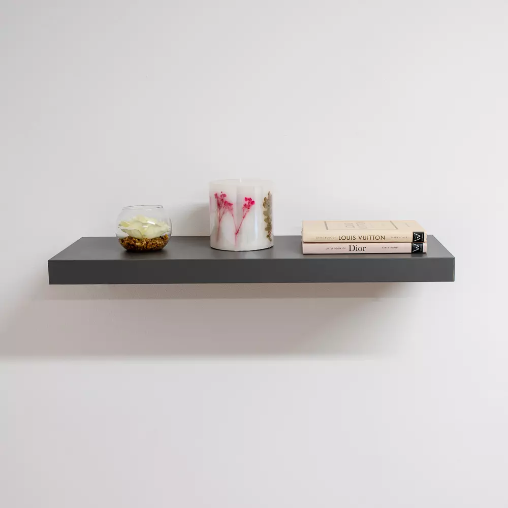 Dark Grey Floating Shelves Cut My