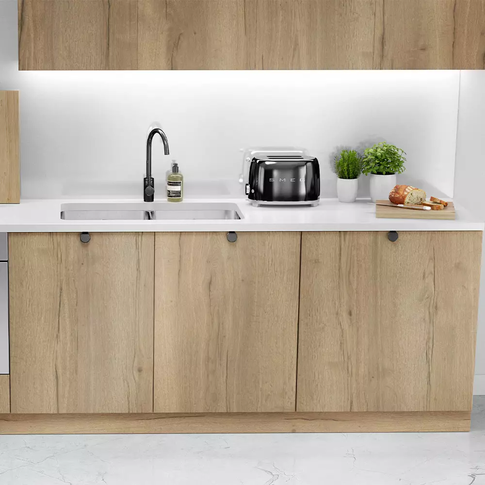 Oak Slab Kitchen Doors