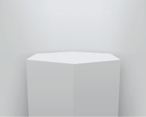 Hexagonal plinths