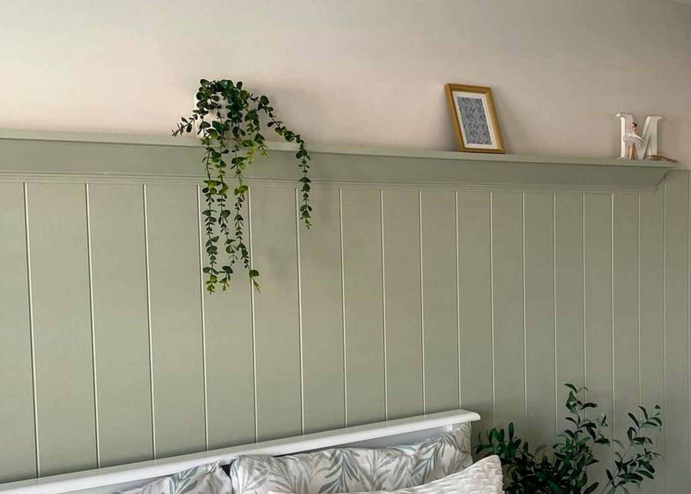 tongue and groove wall panels in bedroom