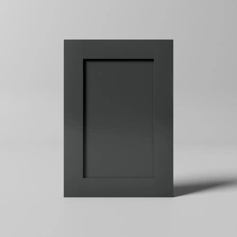 black shaker kitchen door
