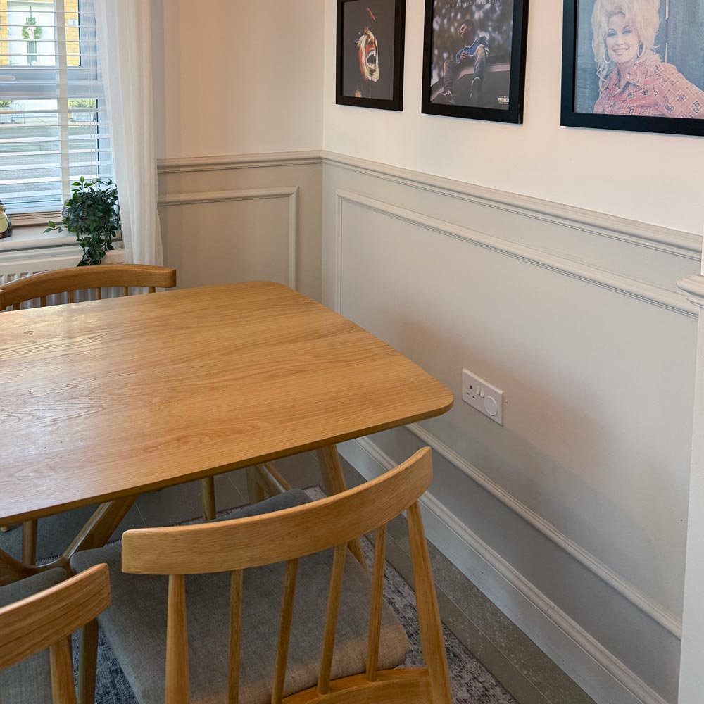 traditional beaded wainscot panelling kit in dining room