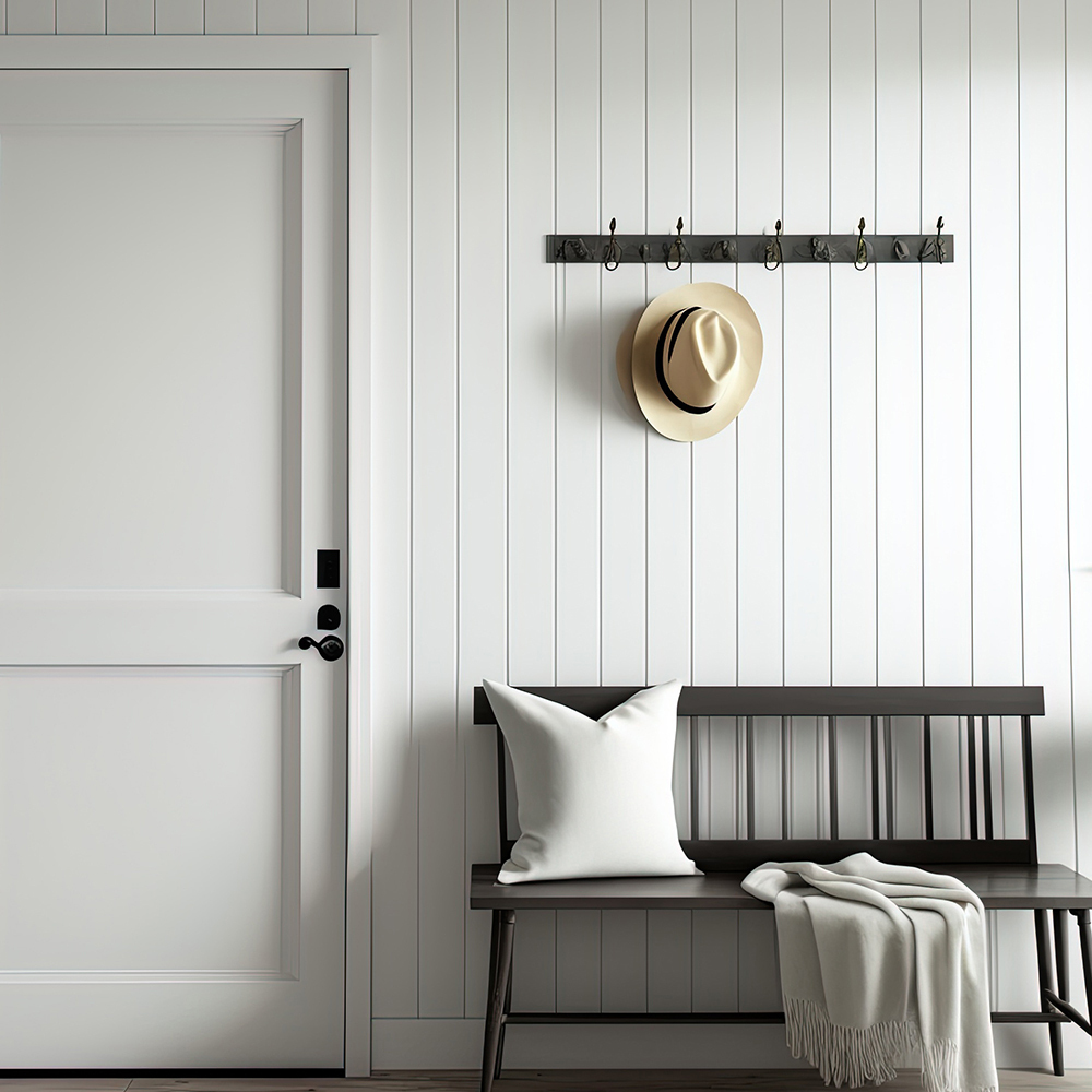 tongue and groove hallway wall panel
