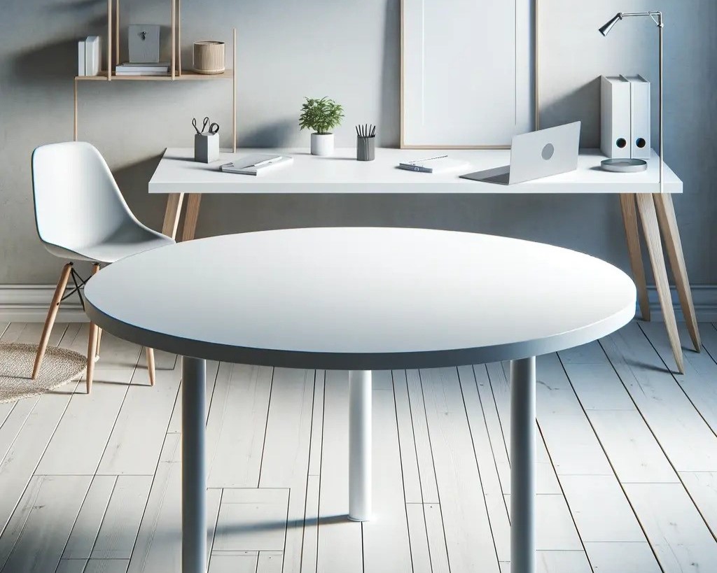 white round table top