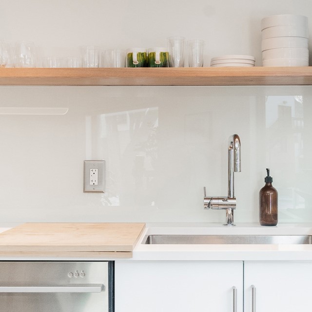 Desk with contrasting edging